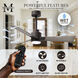 Atlas Alessandra - LK 72 inch Textured Bronze with Gray Ash Tone Blades Transitional Ceiling Fan